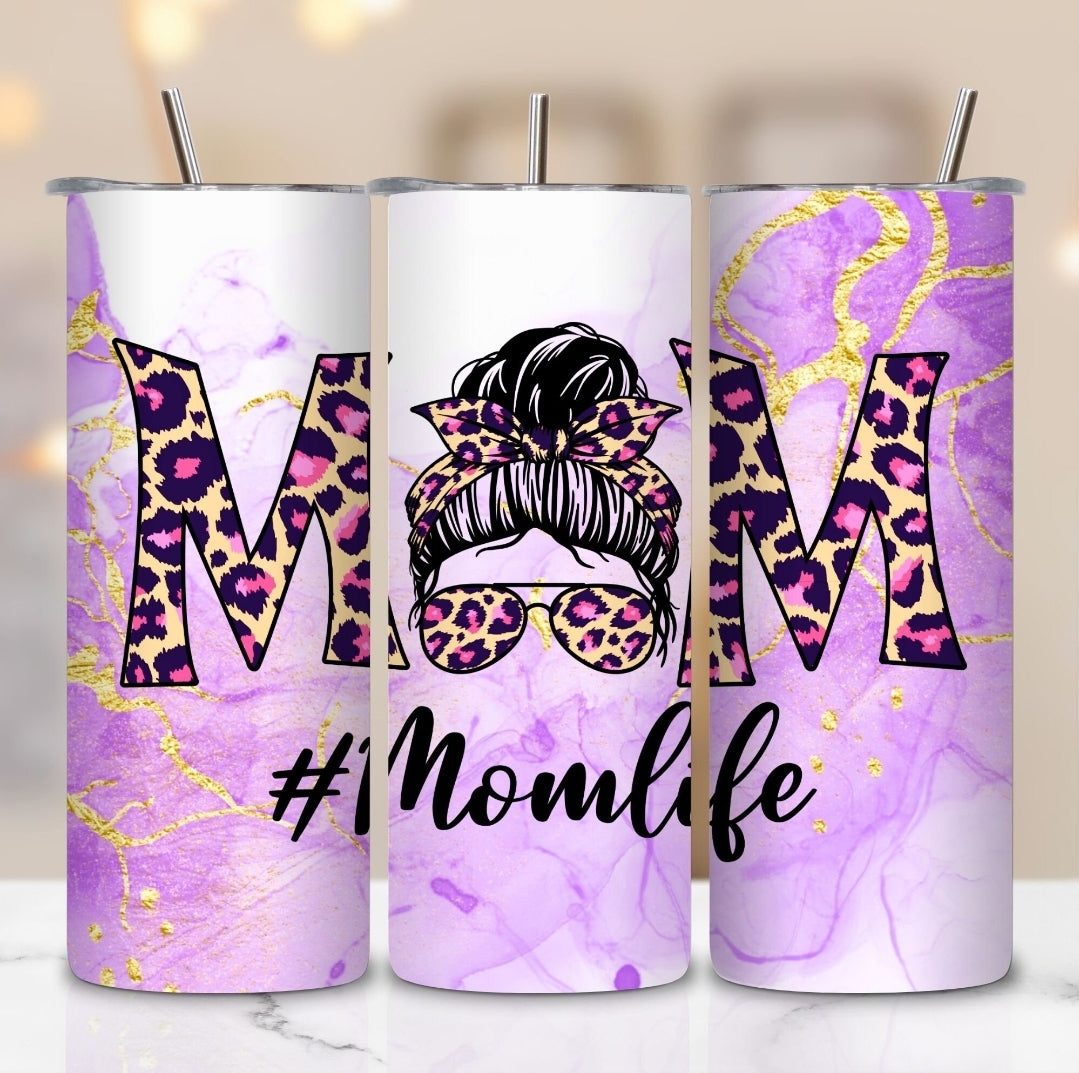 Tumbler Mom Life Paars